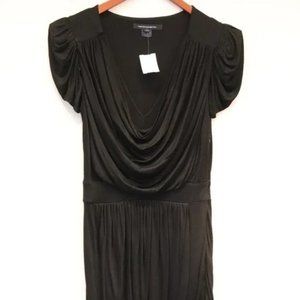 French Connection Women's Size 4 Small Black Dress Scoop Neck Short Sleeve Mini